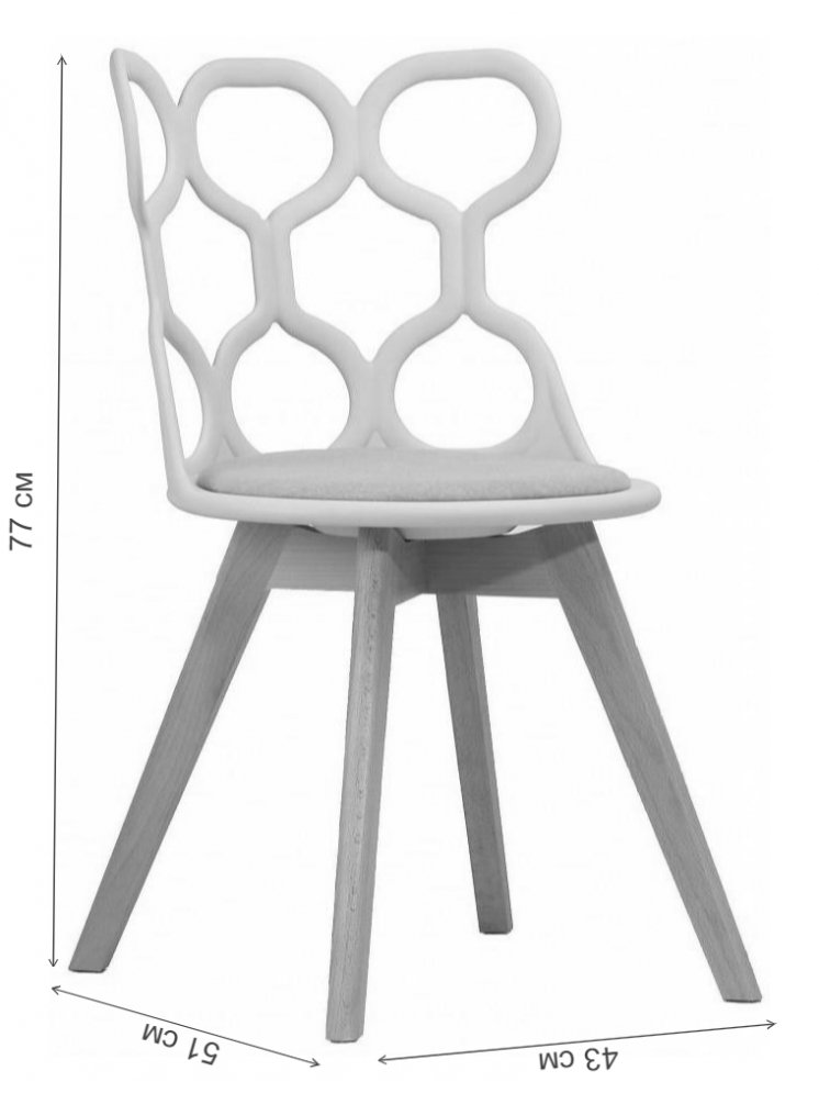 Стул пластиковый Azhur light pink