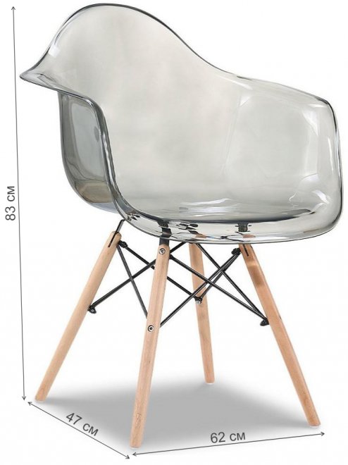 Стул пластиковый PW082PC серый