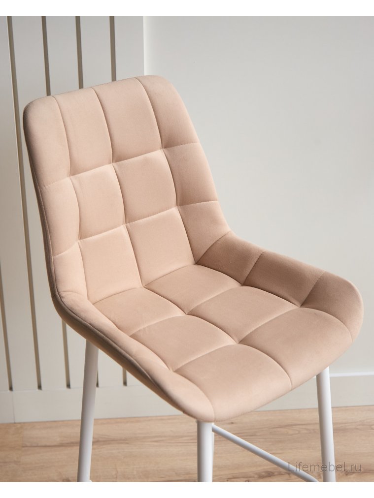 Полубарный стул Челси 360 бежевый (zd 210) / белый