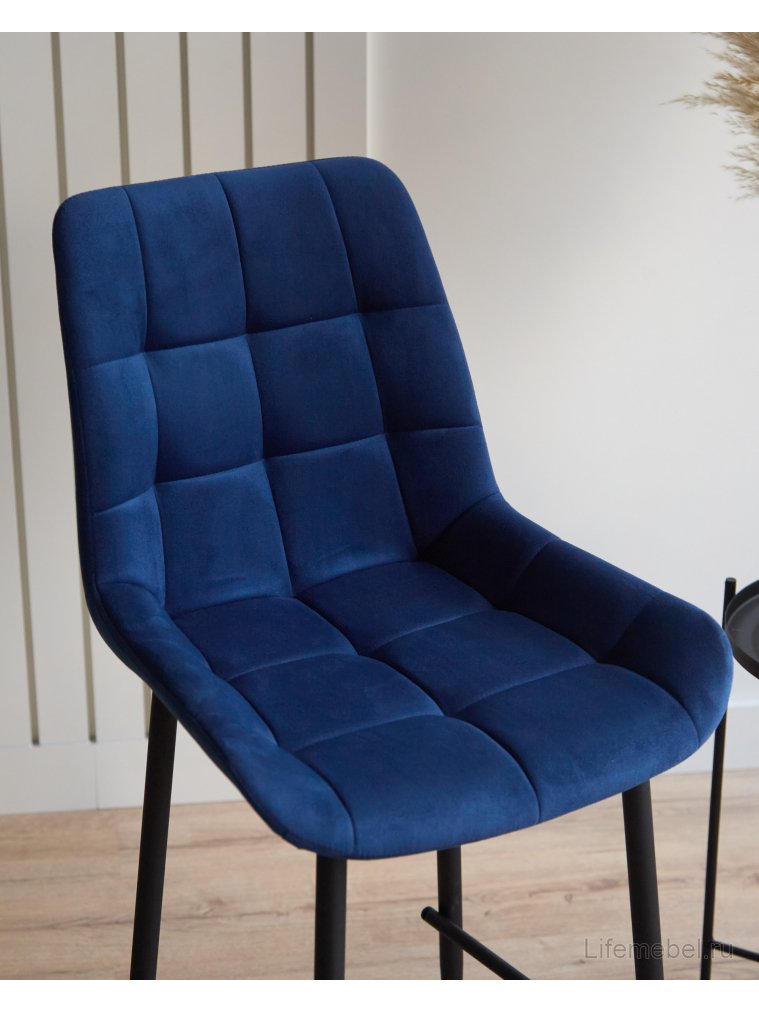 Полубарный стул Челси 360 синий (zd 798) / черный