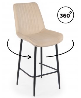 Барный стул Седа светло-серый (zd 960) / черный бежевый (zd 210) / черный