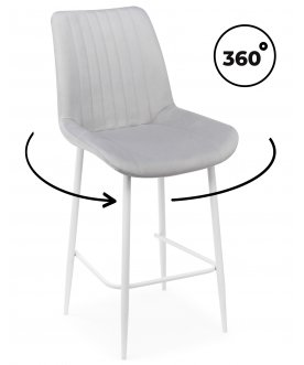 Стул барный Седа 360 светло-серый (zd 960) / белый np