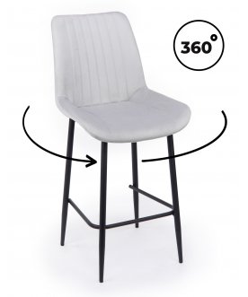 Барный стул Седа 360 светло-серый (zd 960) / черный np