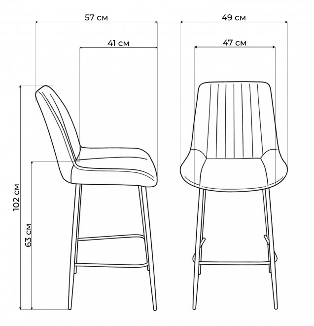 Полубарный стул Седа зеленый (zd 667) / черный