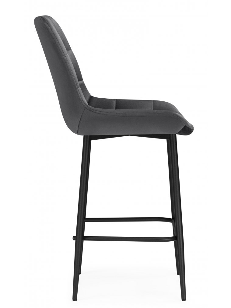 Полубарный стул Стронг темно-серый / черный