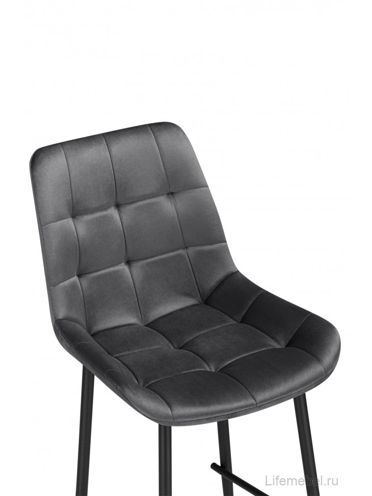 Полубарный стул Стронг темно-серый / черный