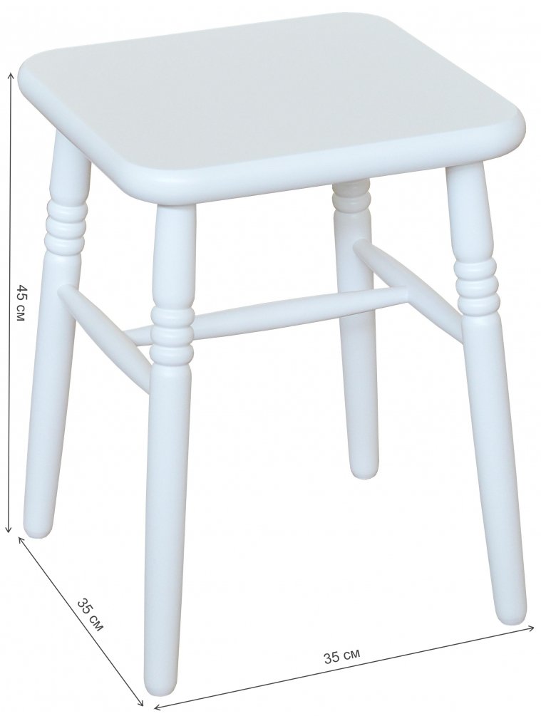 Табурет Классика белая эмаль
