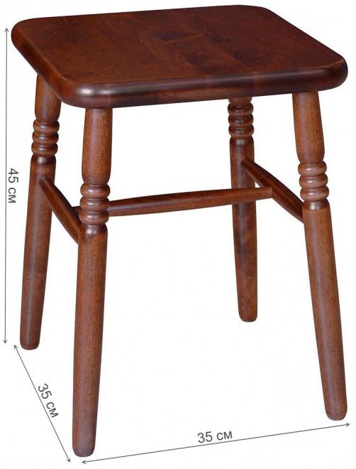 Табурет Классика темный орех