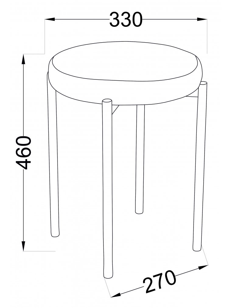 Табурет Т-02 бежевый