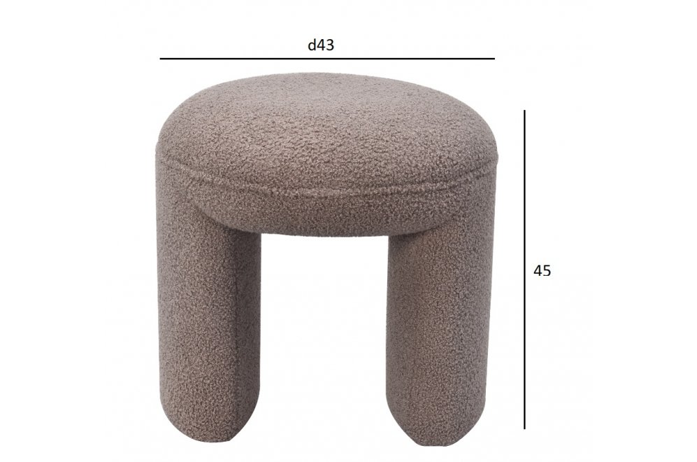 Табурет Teddy N-55800 серый