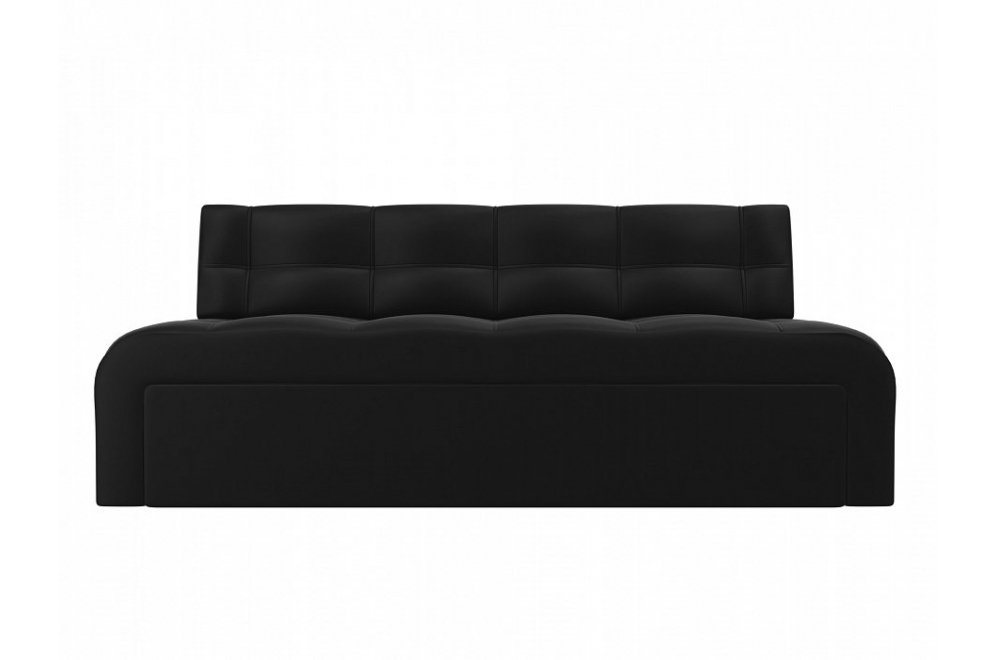 Кухонный диван Люксор экокожа черный