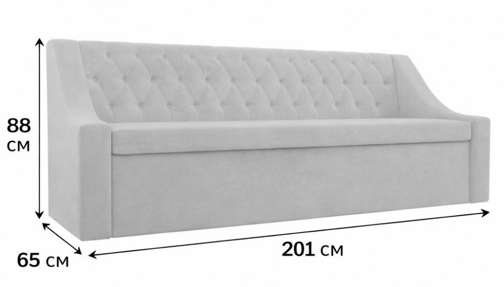 Кухонный диван Мерлин микровельвет черный