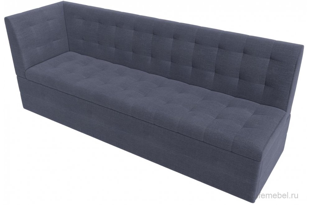 Кухонный диван Бриз левый рогожка berat серая