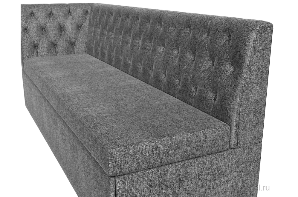 Кухонный диван угловой Маркиз левый серая рогожка