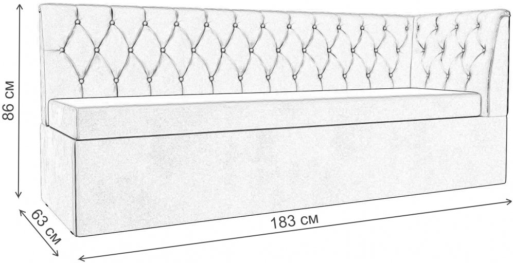 Кухонный диван угловой Маркиз правый фиолетовый велюр