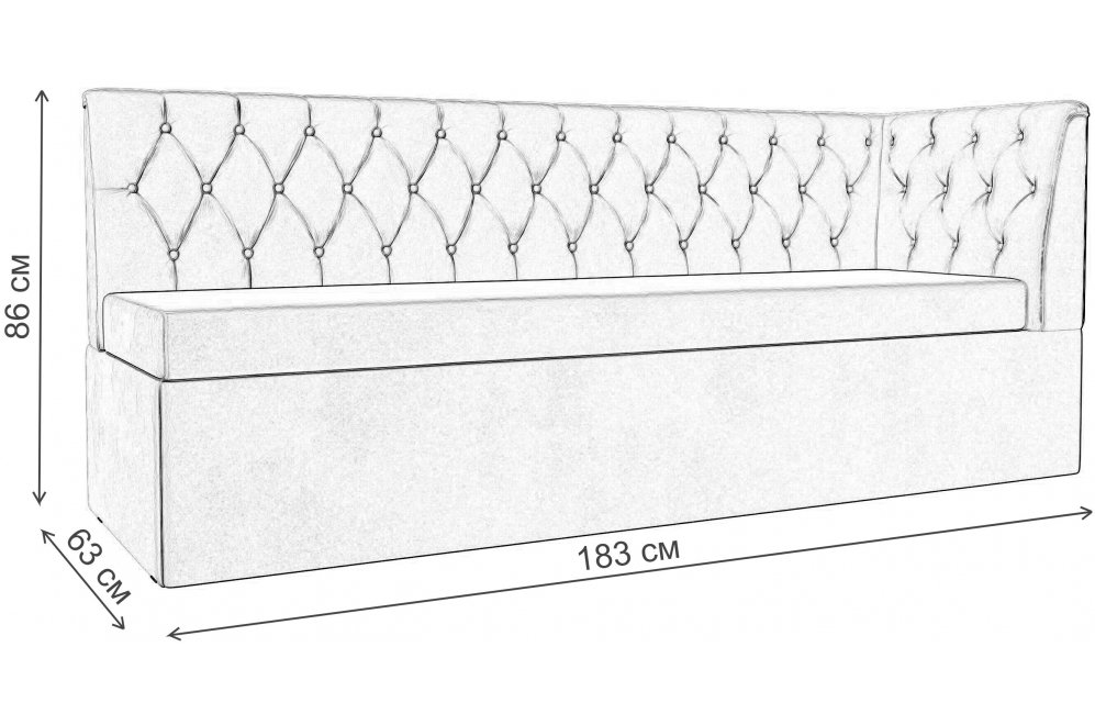 Кухонный диван угловой Маркиз правый фиолетовый велюр