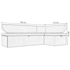 Кухонный диван угловой Омура