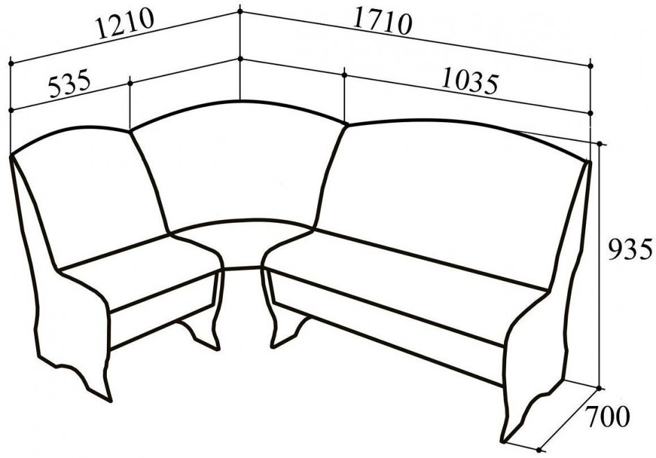 Кухонный уголок КУ-5 млечный / белый / черный