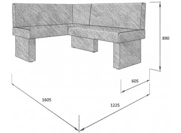 Диван Optim 120-158 L левый
