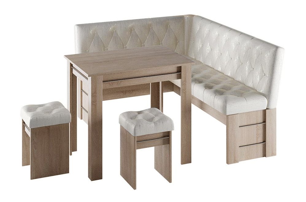 Кухонный уголок Парма дуб сонома трюфель / светлый