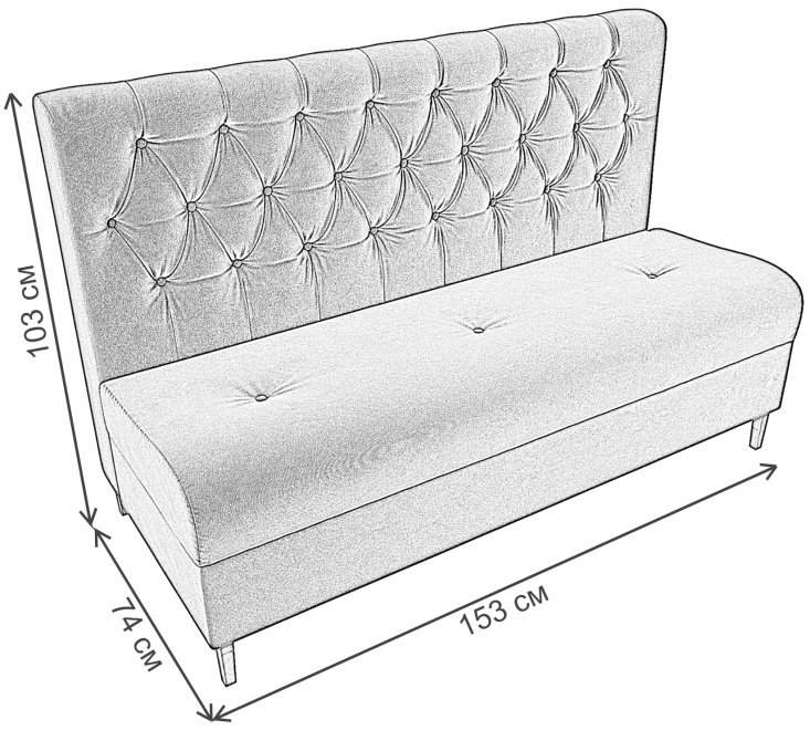 Кухонный диван Бремен экокожа черный