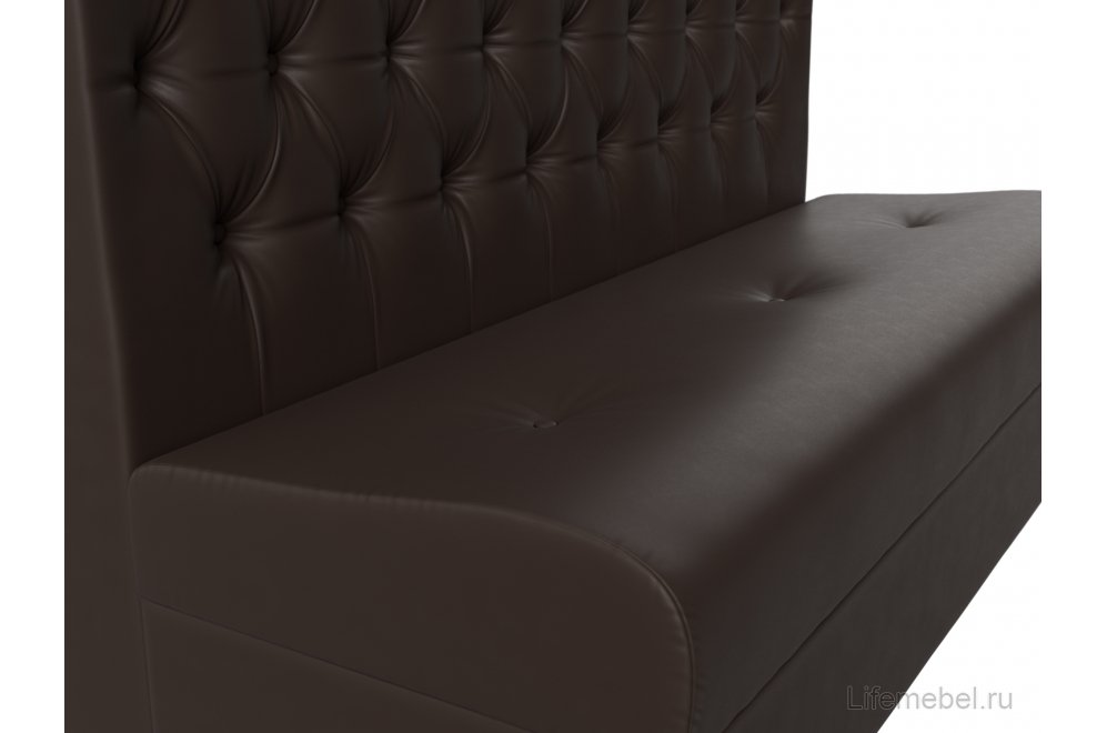Кухонный диван Бремен экокожа коричневый