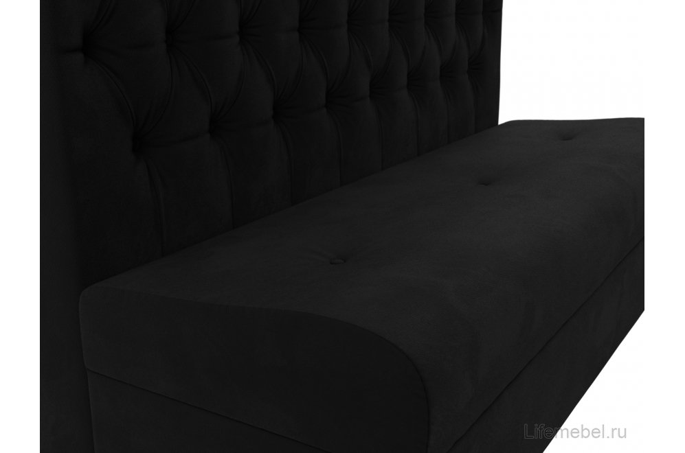 Кухонный диван Бремен микровельвет черный