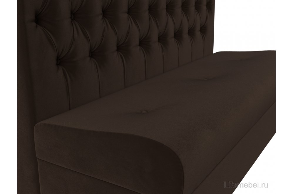 Кухонный диван Бремен микровельвет коричневый