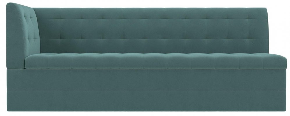 Кухонный диван Бриз левый бирюзовый велюр