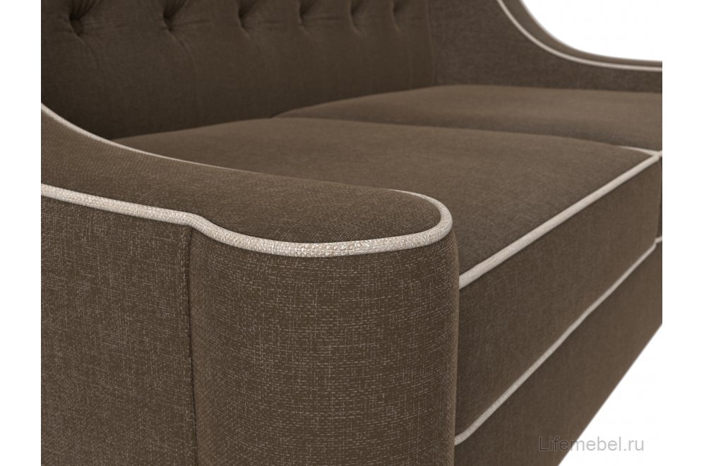 Кухонный диван Бронкс рогожка коричневый