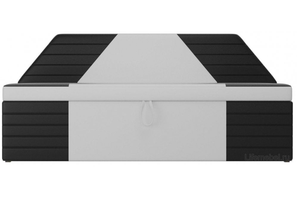 Кухонный диван Дуглас экокожа белая / черная