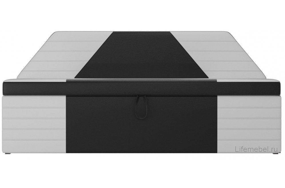 Кухонный диван Дуглас экокожа черная / белая