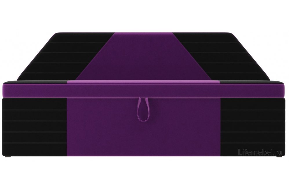 Кухонный диван Дуглас микровельвет фиолетовый / черный