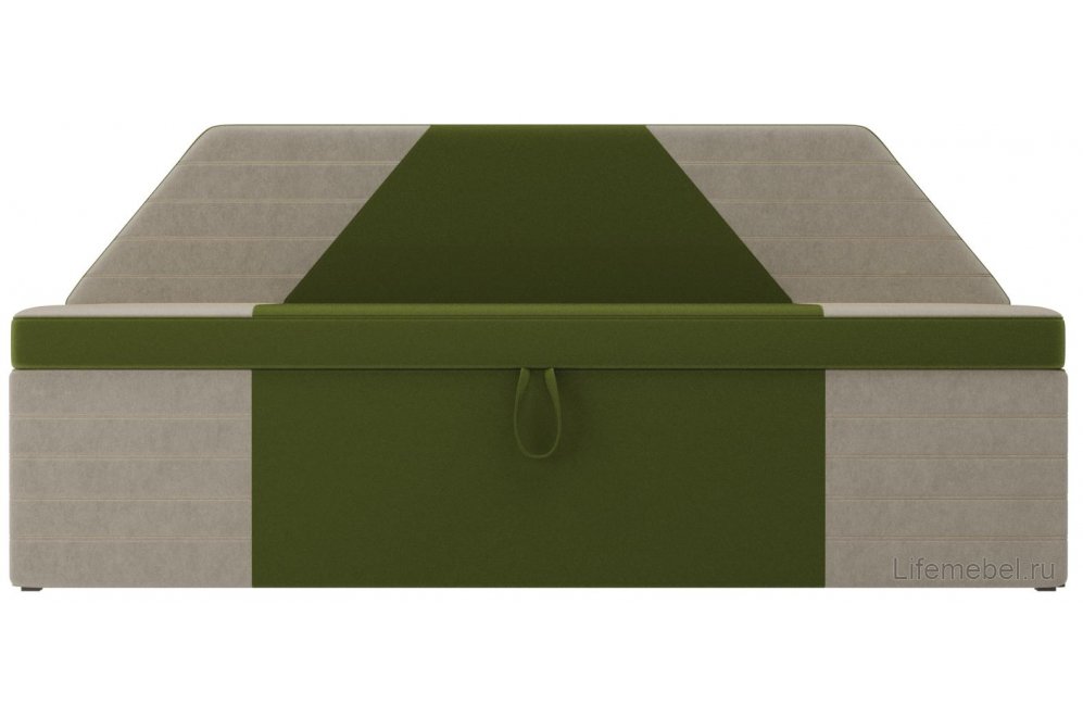 Кухонный диван Дуглас микровельвет зеленый / бежевый