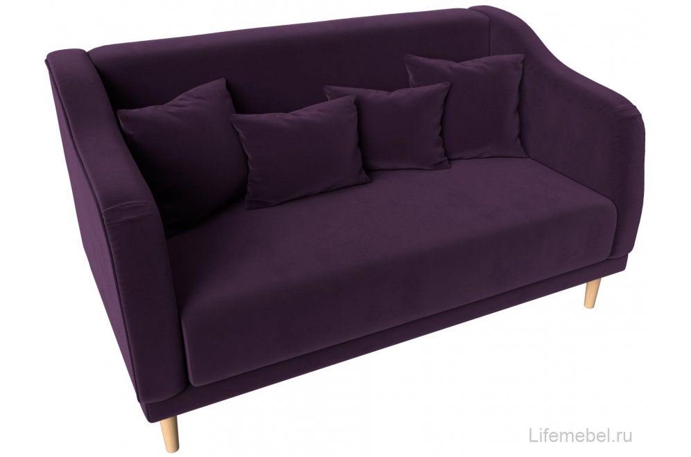 Кухонный диван Киото фиолетовый велюр