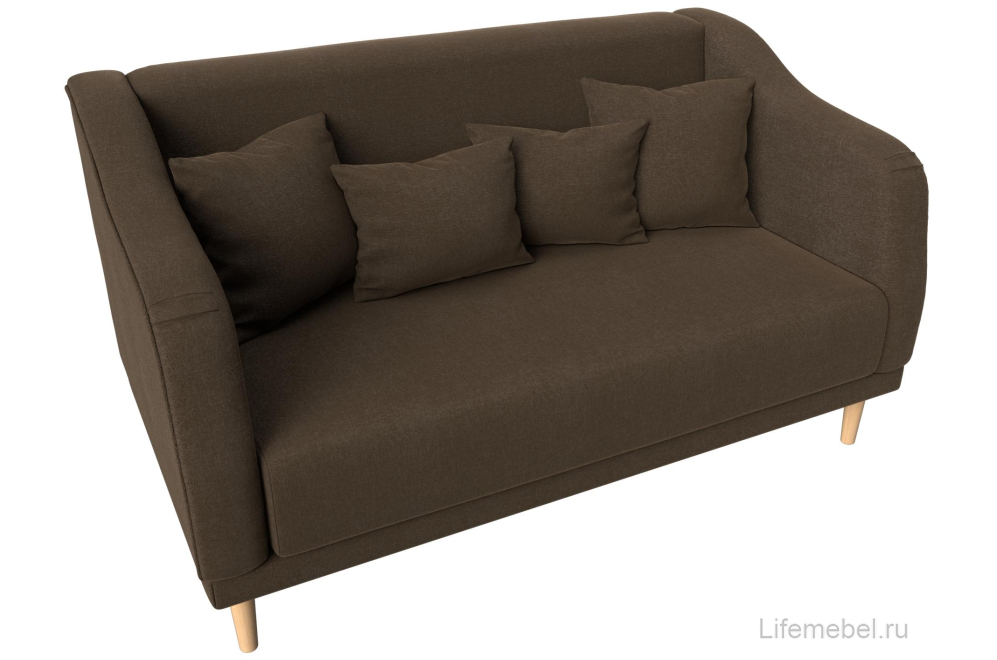 Кухонный диван Киото коричневая рогожка