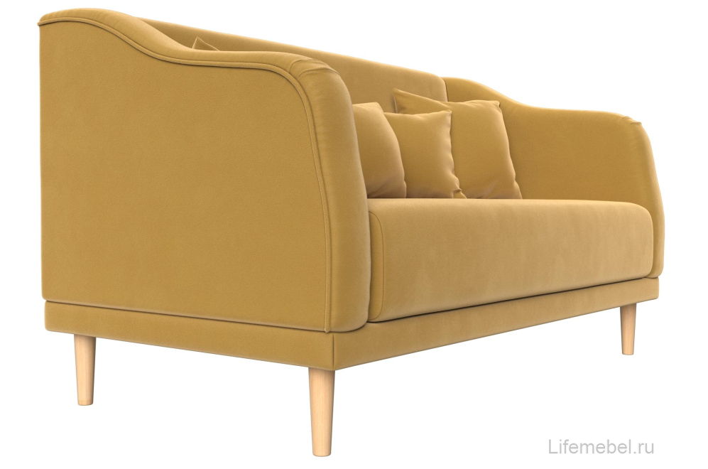 Кухонный диван Киото желтый микровельвет