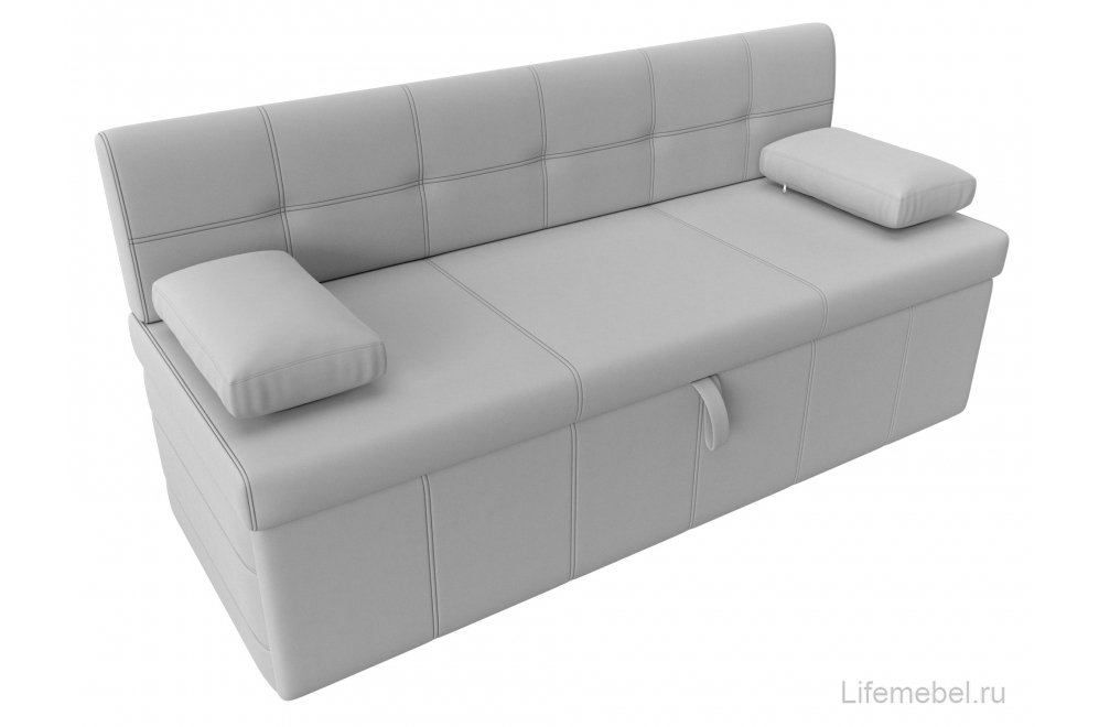 Кухонный диван Лео экокожа белый