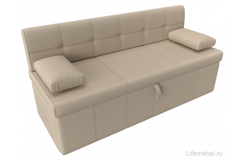 Кухонный диван Лео экокожа бежевый