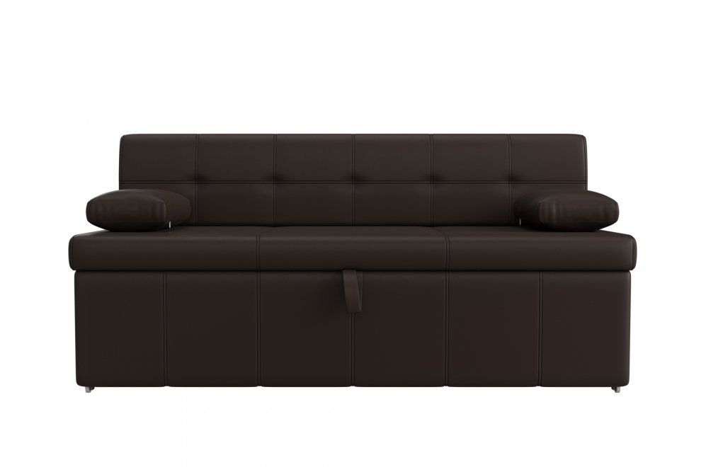 Кухонный диван Лео экокожа коричневый