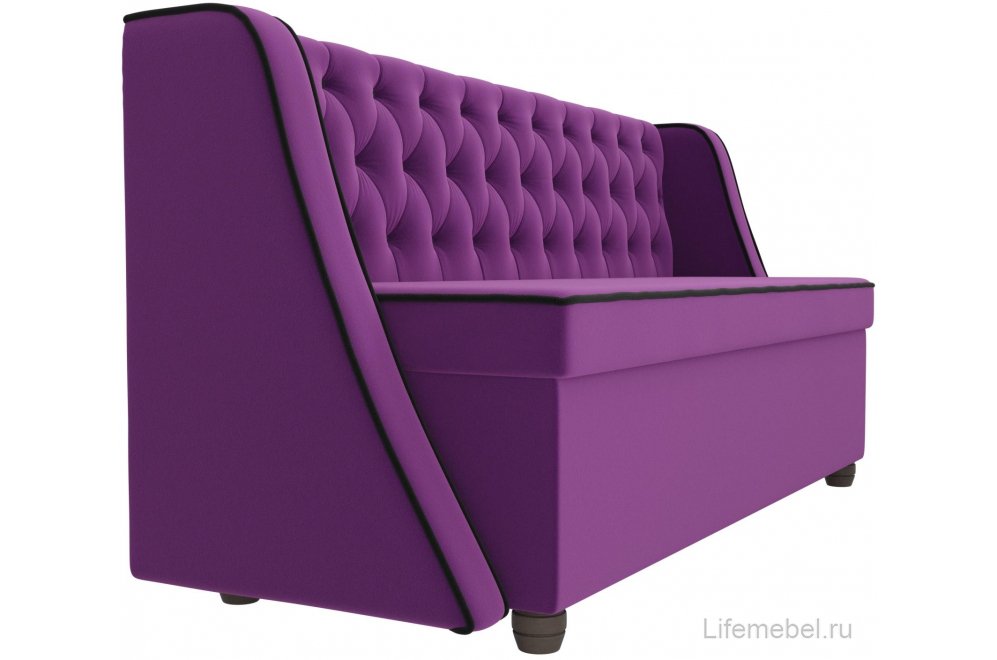 Кухонный диван Лофт микровельвет фиолетовый