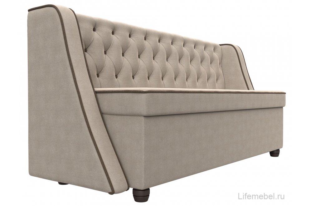 Кухонный диван Лофт рогожка бежевый