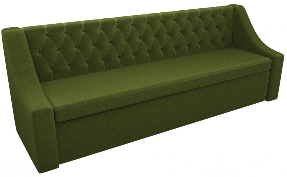 Кухонный диван Мерлин микровельвет зеленый