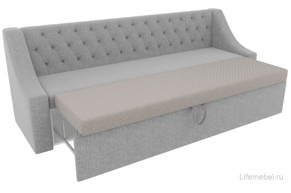 Кухонный диван Мерлин рогожка серый