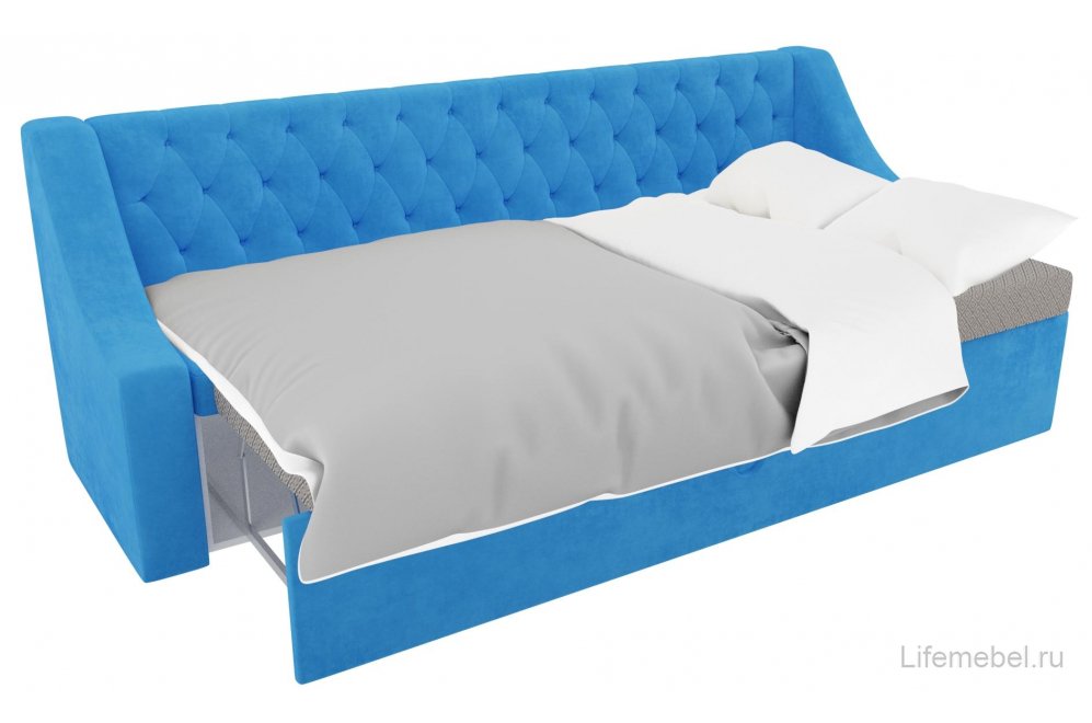 Кухонный диван Мерлин велюр синий