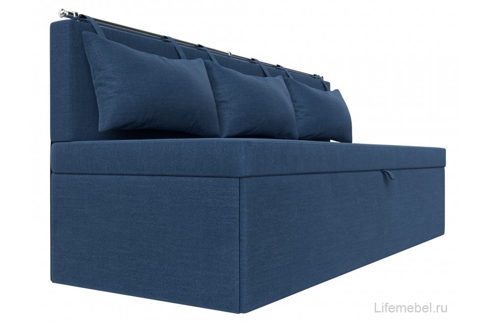 Кухонный диван Метро рогожка berat синяя