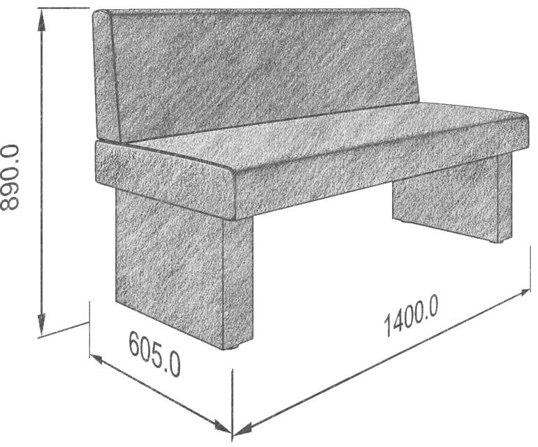 Кухонный диван Optim 140 uno / beige