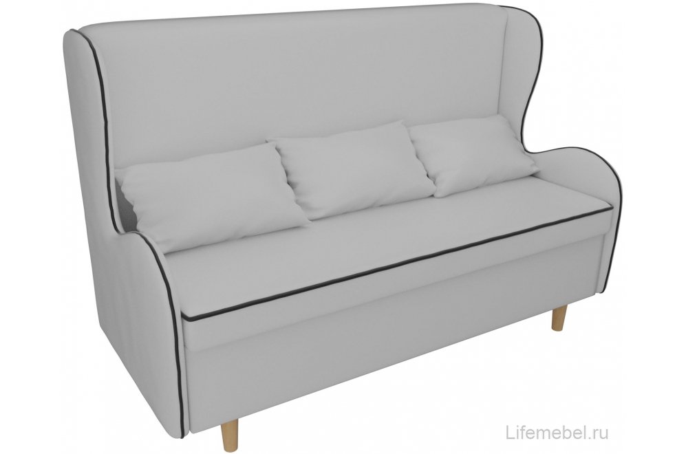 Кухонный диван Сэймон экокожа белая