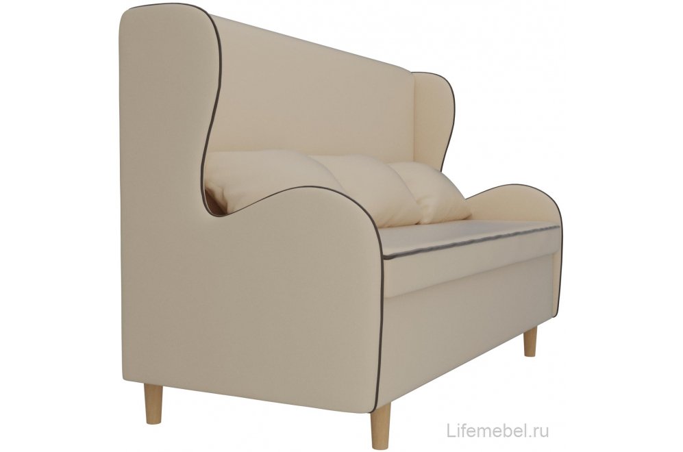 Кухонный диван Сэймон экокожа бежевая