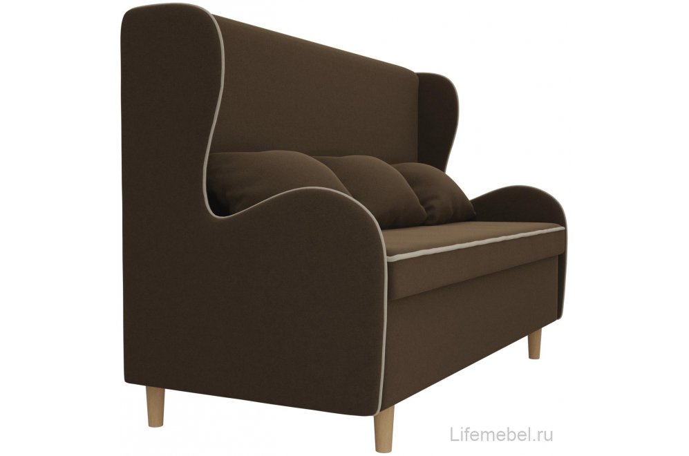 Кухонный диван Сэймон микровельвет коричневый